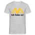 MC Donalds Parodie - Ich liebe es Lustiges T-Shirt - Grau meliert