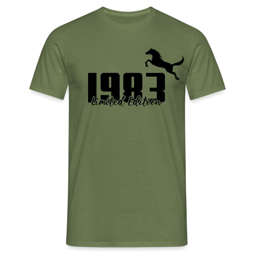 40. Geburtstag Pferdeliebhaber 1983 Limited Edition Geschenk T-Shirt - Militärgrün