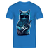 Lustige Coole Katze mit E-Gitarre und Sonnenbrille Witziges T-Shirt - Royalblau