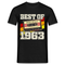 60. Geburtstag Retro Kassette Best of 1963 Geschenk T-Shirt - Schwarz