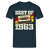 60. Geburtstag Retro Kassette Best of 1963 Geschenk T-Shirt - Navy