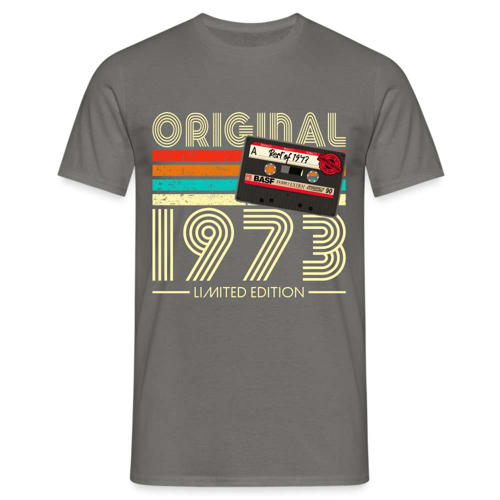 50. Geburtstag Jahrgang 1973 Retro Kassette 80s Limited Edition Geschenk T-Shirt - Graphit