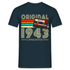 80. Geburtstag Jahrgang 1943 Retro Kassette 80s Limited Edition Geschenk T-Shirt - Navy