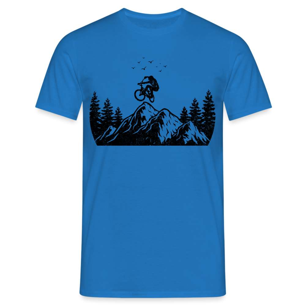 Berge Mountainbike Downhill T-Shirt - Royalblau