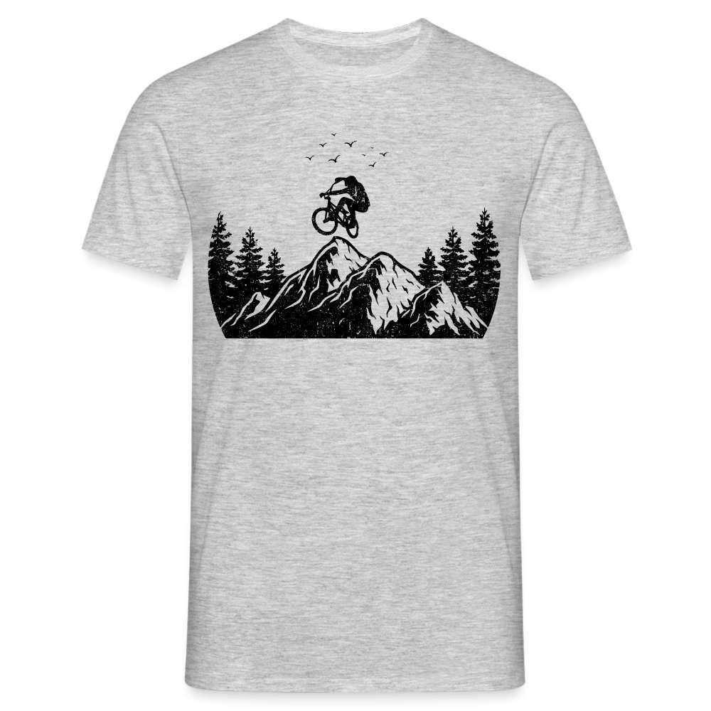 Berge Mountainbike Downhill T-Shirt - Grau meliert