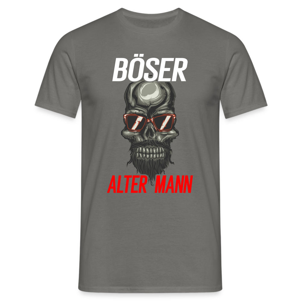 Totenkopf Sonnenbrille Böser Alter Mann Lustiges T-Shirt - Graphit