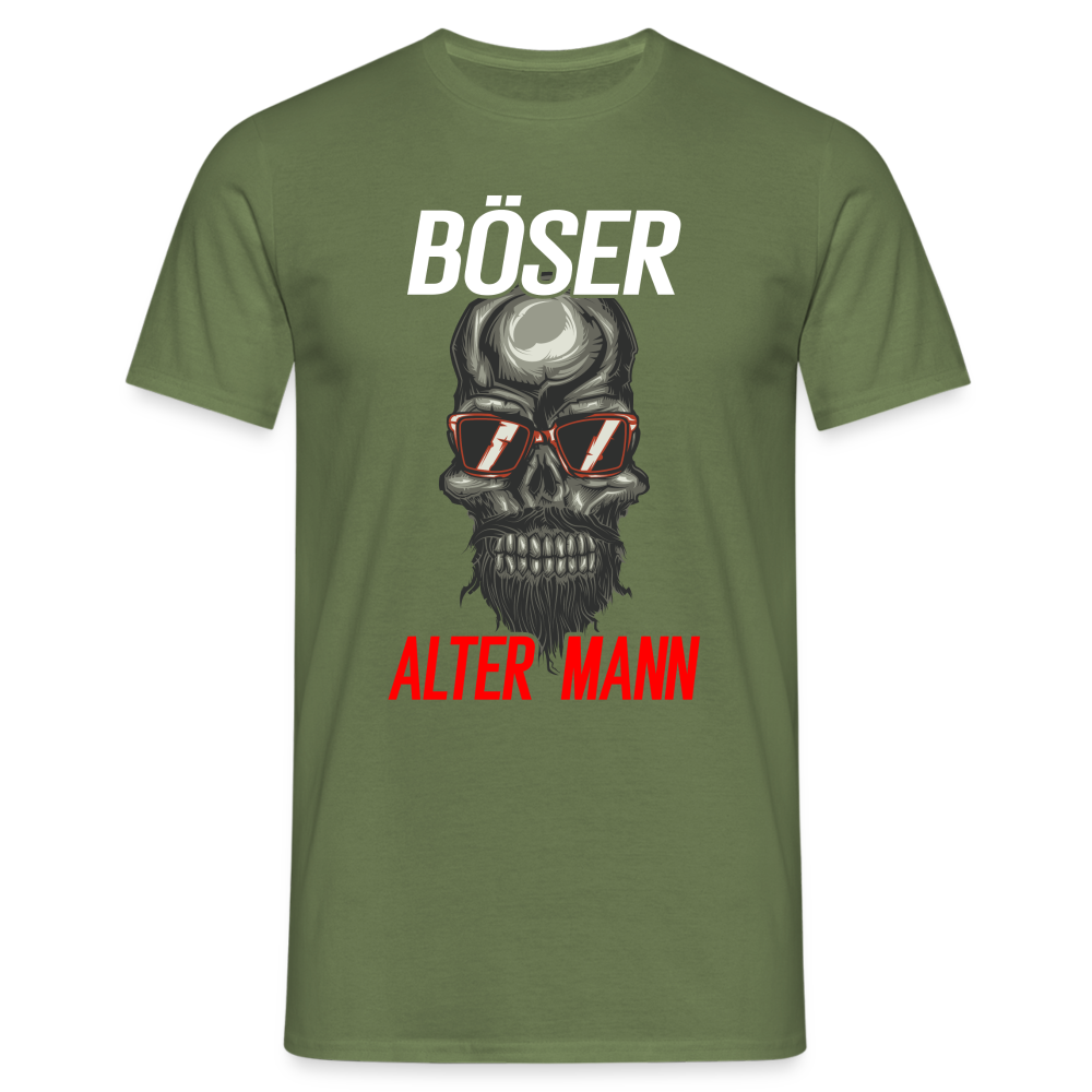 Totenkopf Sonnenbrille Böser Alter Mann Lustiges T-Shirt - Militärgrün