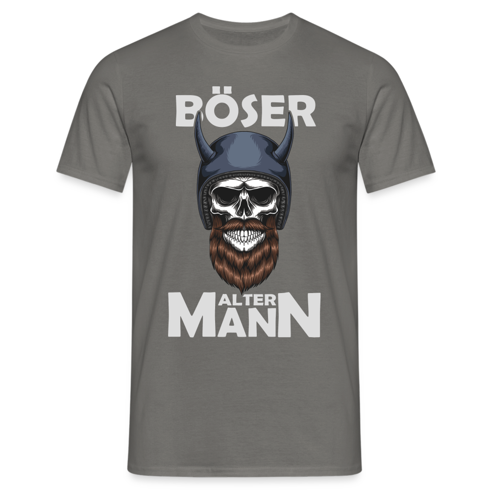 Wikinger Totenkopf Böser Alter Mann T-Shirt - Graphit