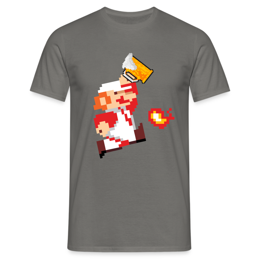 Super Mario Bier Retro Gaming Lustiges T-Shirt - Graphit