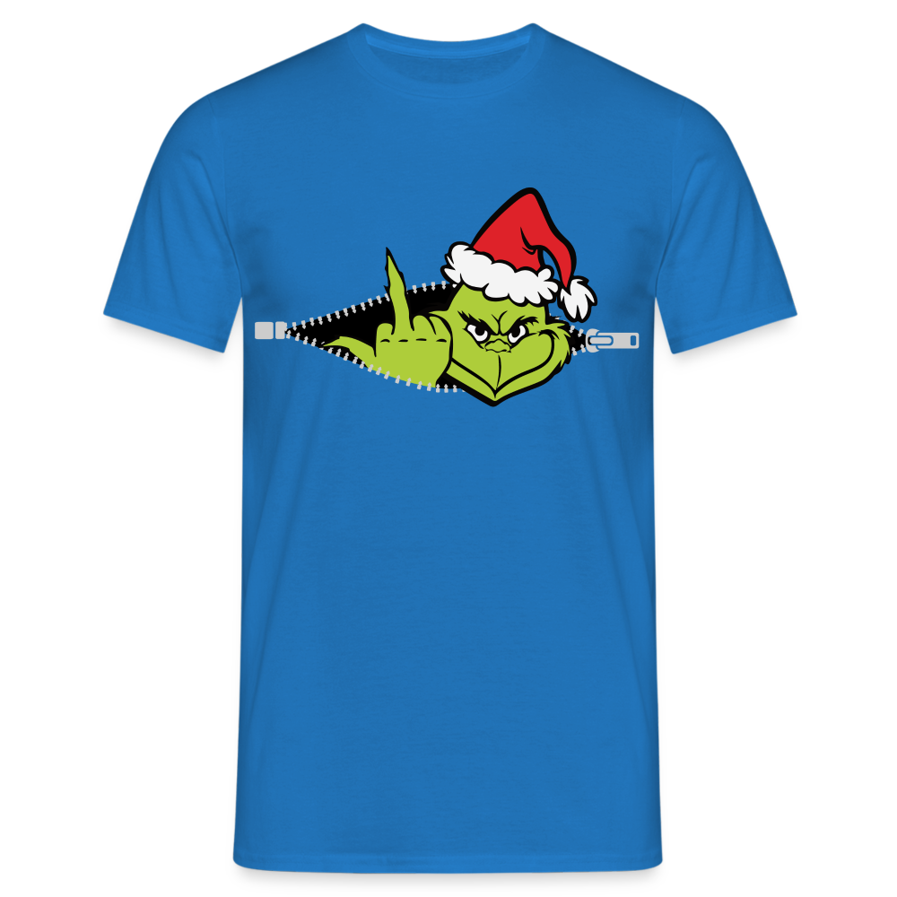 Weihnachten Grinch Mittelfinger Lustiges Weihnachts Geschenk T-Shirt - Royalblau