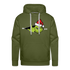 Weihnachten Grinch Mittelfinger Lustiger Weihnachts Geschenk Premium Hoodie - Olivgrün