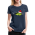 Weihnachten Grinch Mittelfinger Lustiges Weihnachts Geschenk Frauen Premium T-Shirt - Navy