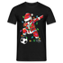 Tanzender Weihnachtsmann - Santa Lichterkette Fußball  T-Shirt - Schwarz