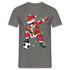 Tanzender Weihnachtsmann - Santa Lichterkette Fußball  T-Shirt - Graphit