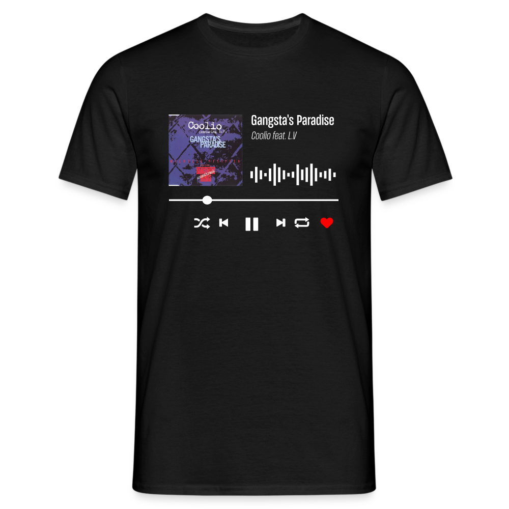 "90er Jahre Musik-Player" Retro Shirt - Schwarz