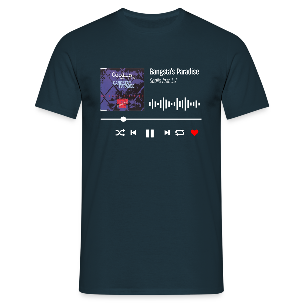 "90er Jahre Musik-Player" Retro Shirt - Navy