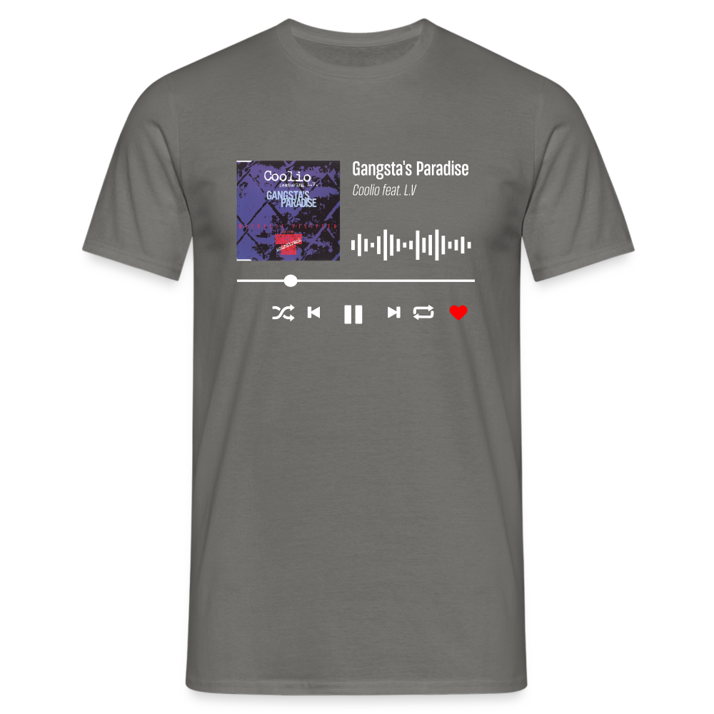 "90er Jahre Musik-Player" Retro Shirt - Graphit