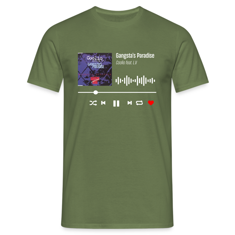 "90er Jahre Musik-Player" Retro Shirt - Militärgrün