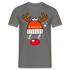 Weihnachtsrenntier mit roter Nase und Ski Brille Lustiges T-Shirt - Graphit