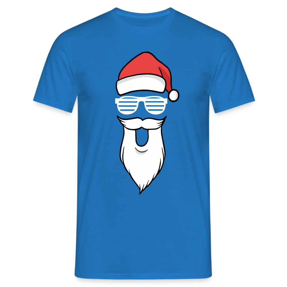 Cooler Weihnachtsmann Retro Brille Lustiges T-Shirt - Royalblau