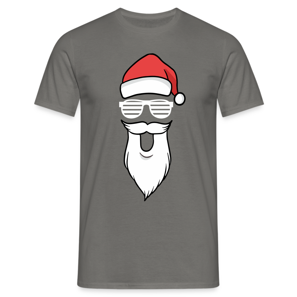 Cooler Weihnachtsmann Retro Brille Lustiges T-Shirt - Graphit