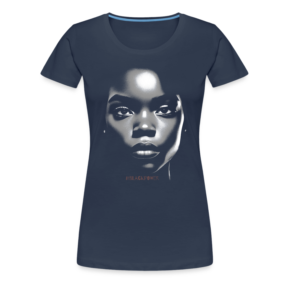 Black Woman Black Power Damen Premium T-Shirt - Navy