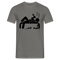 Bier Strichmännchen Betrunken auf Parkbank Lustiges T-Shirt - Graphit