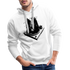 Vinyl Schallplattenspieler Retro Natur Herren Premium Hoodie - weiß