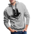 Vinyl Schallplattenspieler Retro Natur Herren Premium Hoodie - Grau meliert