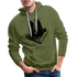 Vinyl Schallplattenspieler Retro Natur Herren Premium Hoodie - Olivgrün