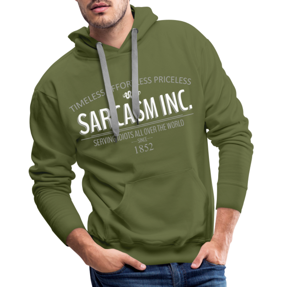 Sarkasmus Sarcasm inc. Lustiger Herren Hoodie - Olivgrün