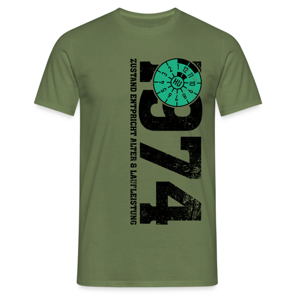 50. Geburtstag 1973 Zustand TÜV Lustiges Mechaniker Geschenk T-Shirt - Militärgrün