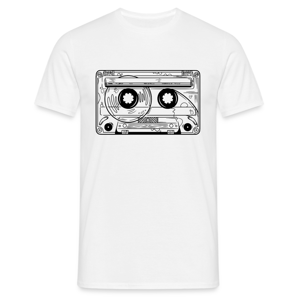 Musik Kassette Retro Lustiges T-Shirt - weiß