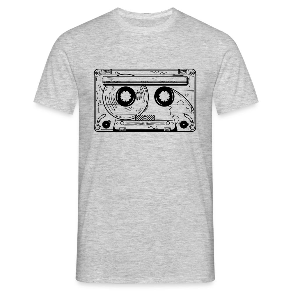 Musik Kassette Retro Lustiges T-Shirt - Grau meliert