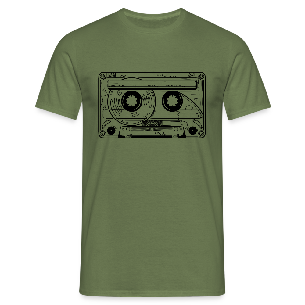 Musik Kassette Retro Lustiges T-Shirt - Militärgrün