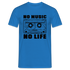 Retro Musik Kassette No Musik No Life Lustiges T-Shirt - Royalblau