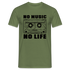 Retro Musik Kassette No Musik No Life Lustiges T-Shirt - Militärgrün