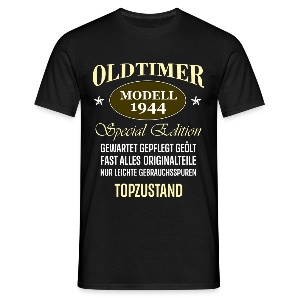 80.Geburtstag Oldtimer Modell 1944 Special Edition Lustiges Geschenk T-Shirt - Schwarz