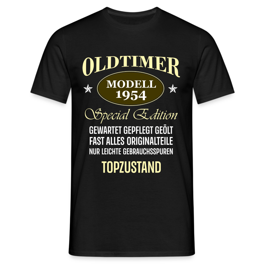 70.Geburtstag Oldtimer Modell 1954 Special Edition Lustiges Geschenk T-Shirt - Schwarz