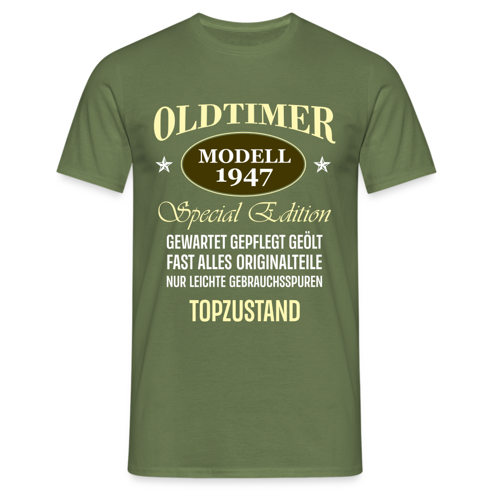 77.Geburtstag Oldtimer Modell 1947 Special Edition Lustiges Geschenk T-Shirt - Militärgrün