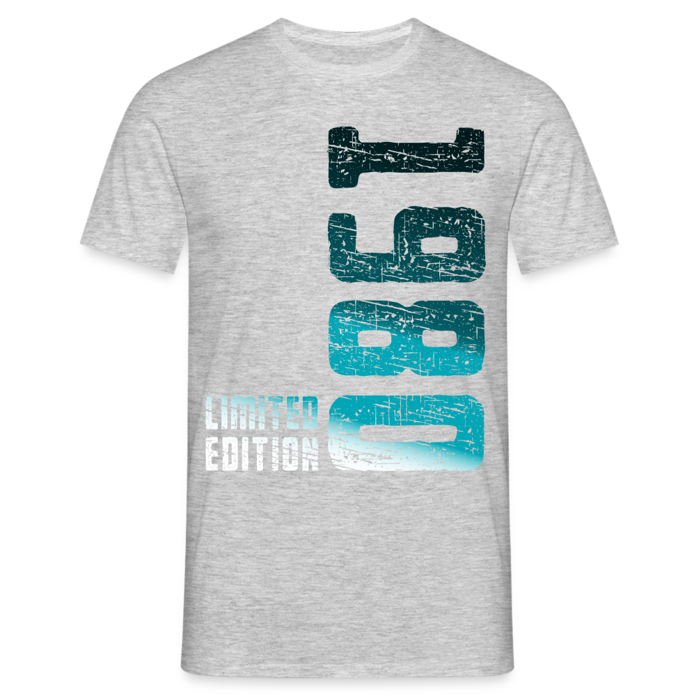 44. Geburtstag 1980 Limited Edition Geschenk T-Shirt - Grau meliert