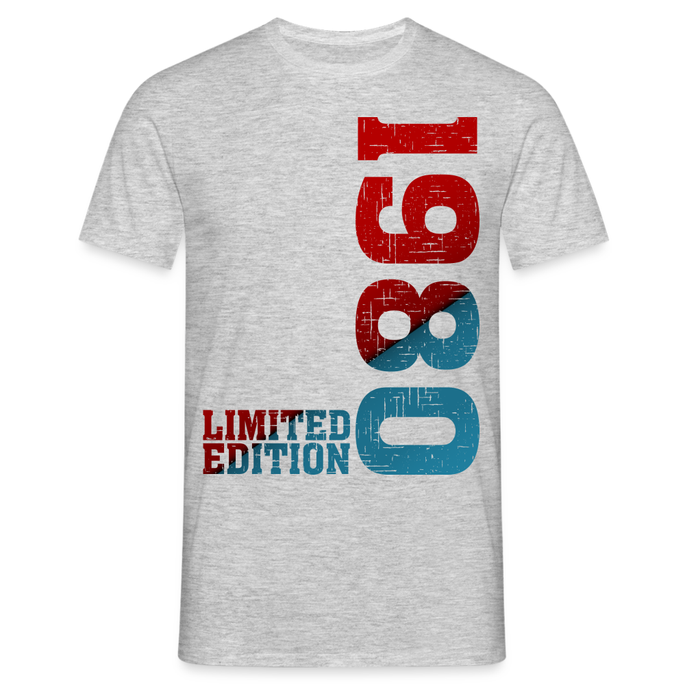 44. Geburtstag 1980 Limited Edition Geschenk T-Shirt - Grau meliert