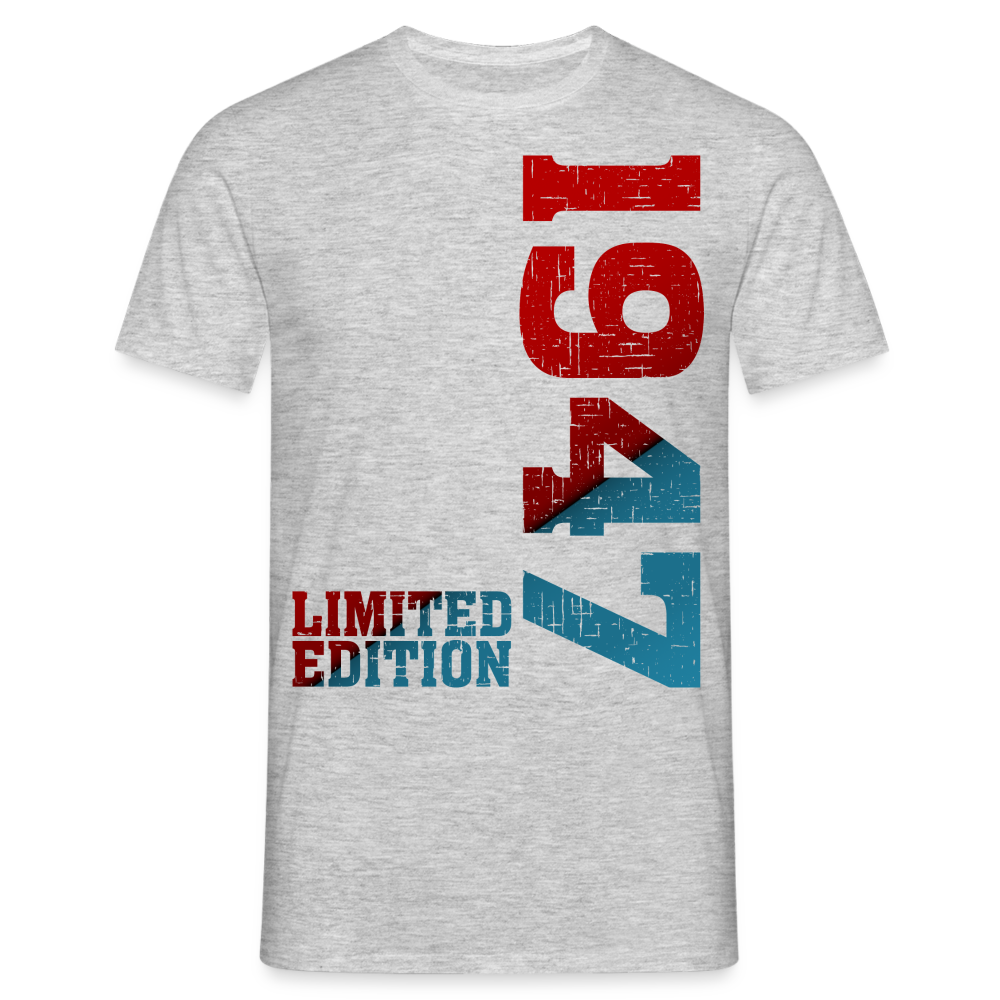 77. Geburtstag 1947 Limited Edition Geschenk T-Shirt - Grau meliert