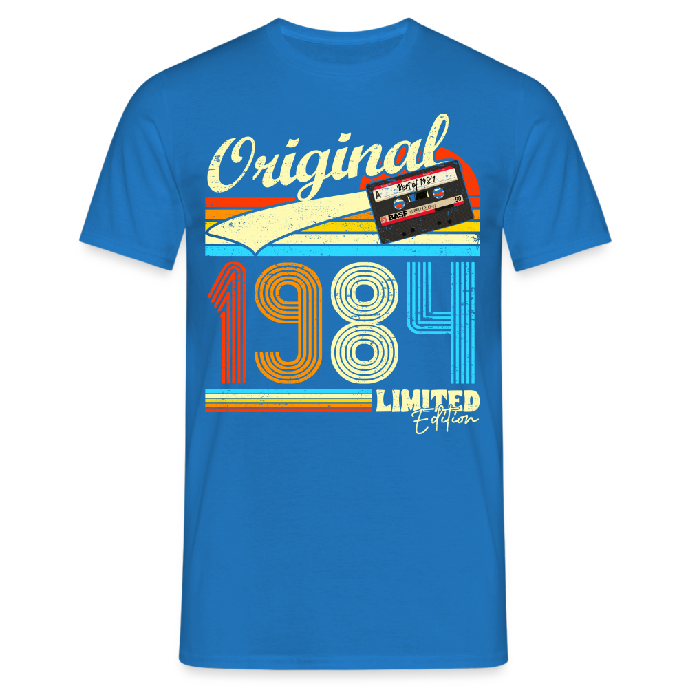 40. Geburtstag Retro Musik Kassette 1984 Limited Edition Geschenk T-Shirt - Royalblau