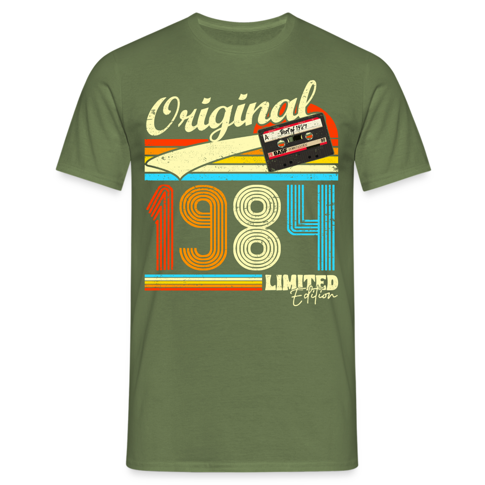 40. Geburtstag Retro Musik Kassette 1984 Limited Edition Geschenk T-Shirt - Militärgrün