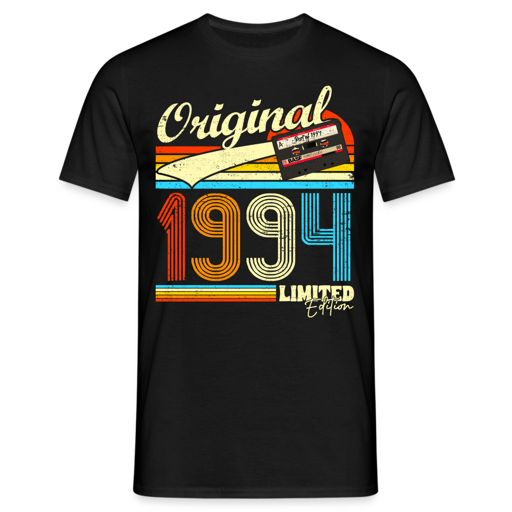 30. Geburtstag Retro Musik Kassette 1994 Limited Edition Geschenk T-Shirt - Schwarz