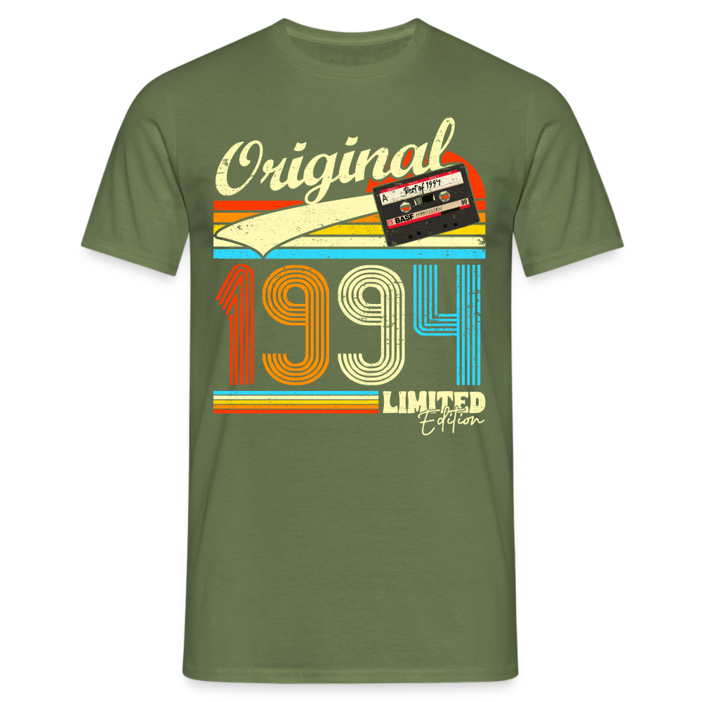 30. Geburtstag Retro Musik Kassette 1994 Limited Edition Geschenk T-Shirt - Militärgrün