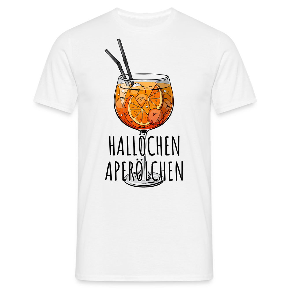 Aperol Fan Shirt HALLÖCHEN APERÖLCHEN Lustiges Geschenk T-Shirt - weiß