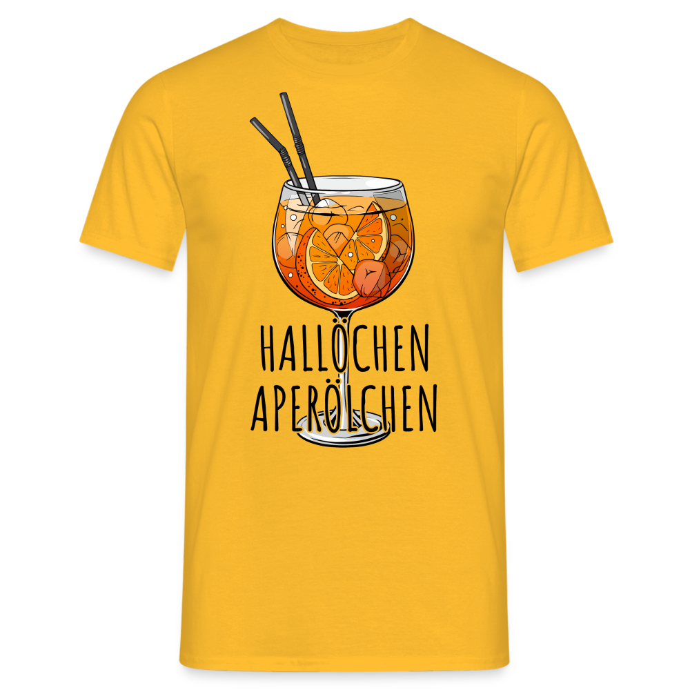 Aperol Fan Shirt HALLÖCHEN APERÖLCHEN Lustiges Geschenk T-Shirt - Gelb