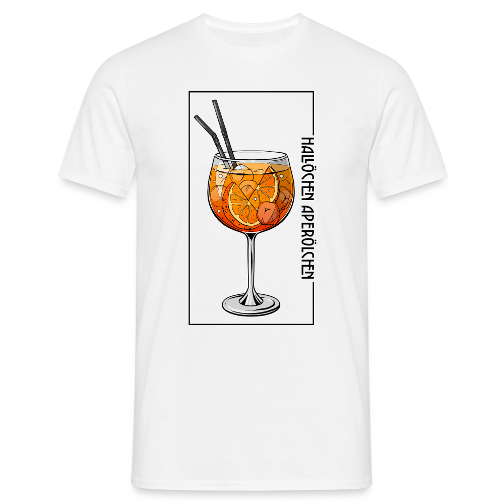 Aperol Fan Shirt HALLÖCHEN APERÖLCHEN Lustiges Geschenk T-Shirt - weiß